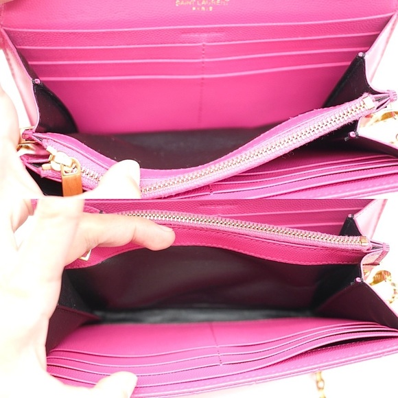 🍓YSL Monogram Flap Wallet in Grained Leather - Picture 7 of 16